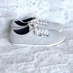 Vans Authentic women's blue white striped athletic shoe.  Size 8.5.